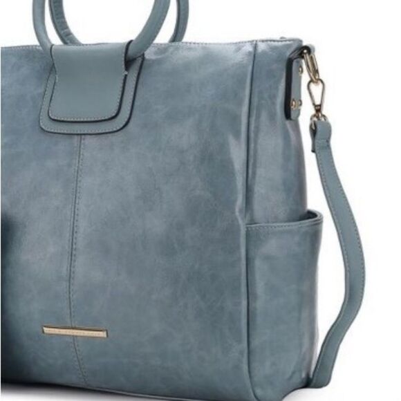 MKF Zori Women's Collection By Mia K Arya Signature Tote Bag and Set Of 4 Blue - Picture 9 of 12